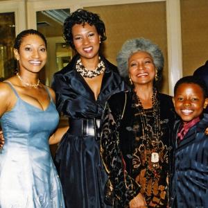 Pamella D'Pella and Bryant Jones of the (Young&Restless) with fellow Prism Award Presenters, Mae Jemison (America's 1st Black Female Astronaut) and Nichelle Nichols (Star Trek)