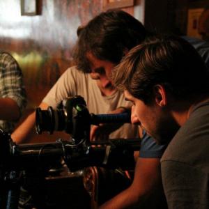 Director Duncan Riddell and Cinematographer Chris McAlister on set