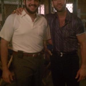 On Empire State set with Chris Diamantopoulos