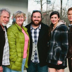 Writer/Director Kyle Taubken with the principle cast of SO BRIEF WAS HIS TORSO. From left: Dennis Clark, Donna Wright, Kyle Taubken, Ann Thurber, Liam Ireson