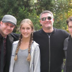 Carina on set of Lucky Nmbers with Director Brendan Murphy and Producer Michael Coccolo