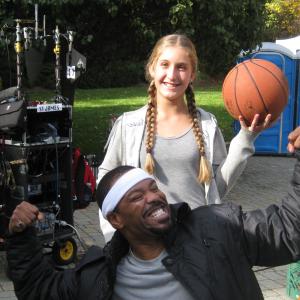 Carina with Hip Hop Artist Method Man on set of Lucky Nmbers