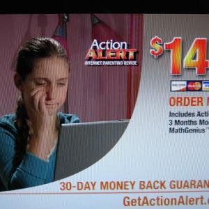 Carina in a Print Ad for Action Alert