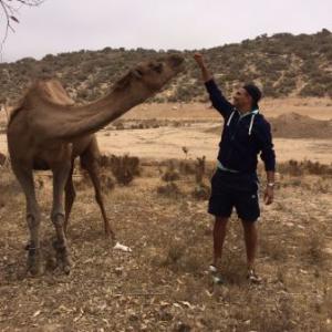 Morocko Said William Legue and his Camel