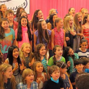 Asia Aragon (2nd in 2nd row) attending Broadway Artists Alliance in NYC