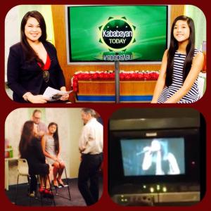 Asia Aragon was interviewed and sang on Kababayan Today, KSCI-TV LA18