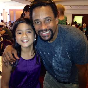 Asia Aragon with Hill Harper from CSI:New York