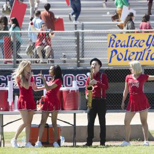 Still of Naya Rivera, Dianna Agron and Heather Morris in Glee (2009)