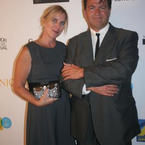 On the red carpet at the Golden Door International Film Festival with Leann van der Heyden