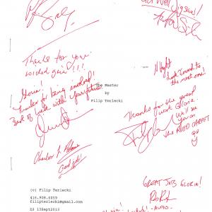 THE MASTER signed script from cast and crew