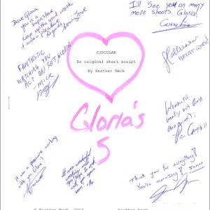 Gloria Adora's signed script for CIRCULAR
