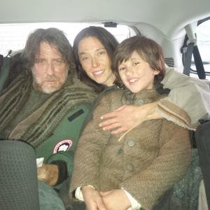 Jaiden with Severn Thompson and Jerome Bourgault on the set of Reign