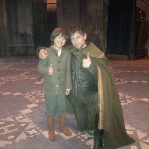 Jaiden with Torrence Coombs on the set of Reign