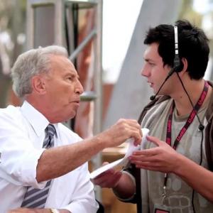 Lee Corso left and Nikita Bogolyubov right in ESPN College GameDay commercial