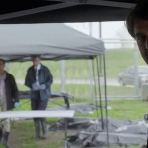 Still of Kim Baptiste Gus Rhodes and James Wolk in ZOO Episode 4 Pack Mentality 2015