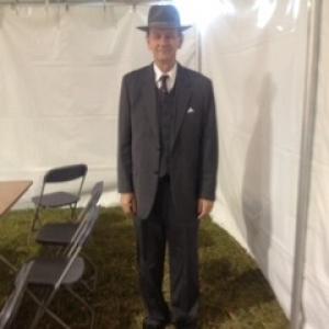 Still of Gus Rhodes ready to go to set for Bonnie and Clyde