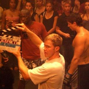 Behind the scenes photo while on the set of Get Some later called Never Back Down
