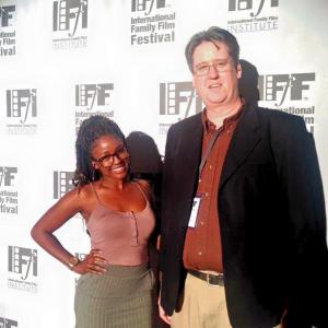 Patrice and editor Jeremy Gilleece in LA at the International Family Film Festival