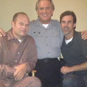 Robert Craighead with Co Stars Chris Bauer and Paul Schneider on the set of the 2013 AMC Pilot THE PHILLY LAWYER