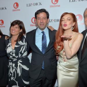 Nancy Bennett Tanya Lopez Rob Sharenow Lindsay Lohan and Larry A Thompson at Lifetime Liz  Dick Premiere Party