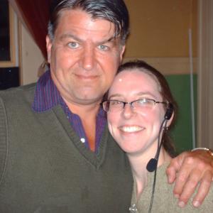 with Sarah Menard on the set of Deathtrap