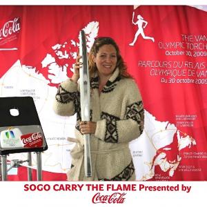 Clark SR AGV Collett 2010 Olympic Torch Runner Representing Victoria Nike Fort Langley British Columbia Muhtar Kent CEO of Coca Cola