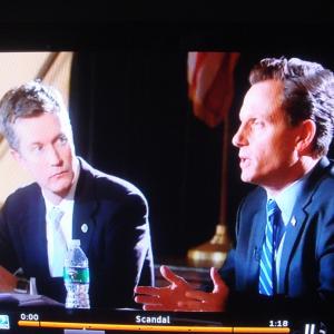 On the set of Scandal with Tony Goldwyn Episode A Criminal a Whore an Idiot and a Liar