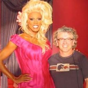 TV director Ian Stevenson directs 'Ru Paul's Drag Race'. Ian is pictured with the star herself, the amazing, the beautiful, Ru Paul. Location: Los Angeles. More at www.ianstevenson.tv