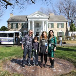 TV director Ian Stevenson pictured with his family on location at Graceland Memphis Tennessee for CMTs Next Superstar More at ianstevensontv