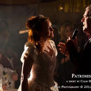 Still during the filming of Patronen with Juliette van Ardenne and Kees Prins