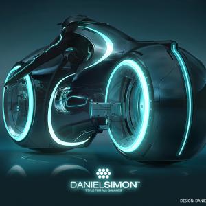 Daniel Simons design of the Lightcycle feature in Tron Legacy Credit Vehicle Concept Designer