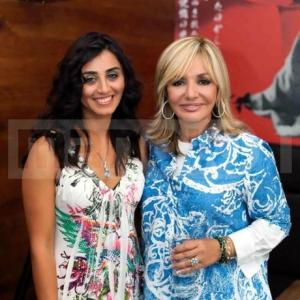 Halle and Googoosh at Googoosh Music Academy. A Singing Talent Competition, 2010, London.
