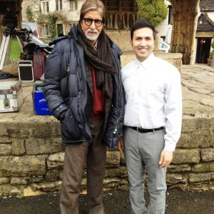 Actor kumud pant with Bollywood Actor Amitabh bachchan