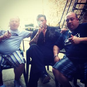 Back alley behind Capones Ristorante in Chicago with Dominic Capone III on set of 