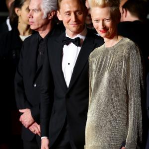 Jim Jarmusch Tilda Swinton and Tom Hiddleston at event of Isgyvena tik mylintys 2013
