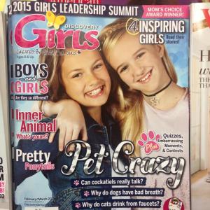 Maggie Batson on the cover of Discovery Girls Magazine