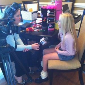 Maggie being interviewed by Fox news 14