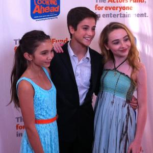 Actors Teo Halm, Rowan Blanchard, Sabrina Carpenter arrive at the Actors Fund's Looking Ahead Program 10 Year Celebration hosted by Fred Savage