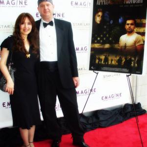 Patrick Sarniak and Natasha Rochelle Vassallo at the Premiere of Approaching Midnight