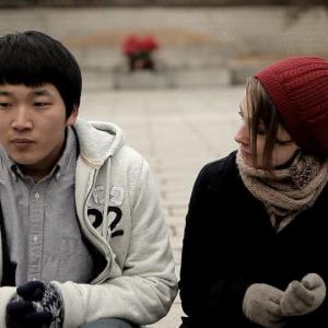 Jung (Minwoo Nam) and Sarah (Lindsey Higgins).