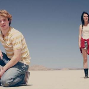 On location in a desert for film Beyond the Donut written and directed by Micah Gallagher with Matthew Brady as The Boy and Hannah Mae Sturges as The Girl