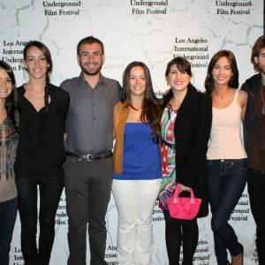 Siri Blomquist with the rest of the Cast and Italian Director Giulio Poidomani for Disruption