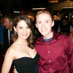 Joshua Patrick Dudley and Alison Brie at the Scream 4 Premiere in 2011