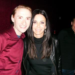 Joshua Patrick Dudley and Courteney Cox at the Scream 4 Premiere in 2011