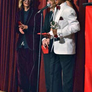 Elijha giving his acceptance speech for his win at the 2014 Joey Awards in Vancouver