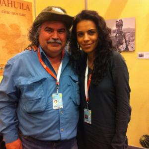 Coahuilan actress Olguita Segura with Sergio E Avils at the Guadalajara Film Fest 2013