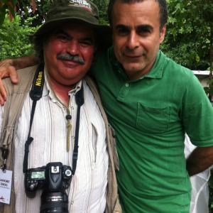 Sergio E. Aviles and director Bahman Ghobadi in Veracruz, Mexico.