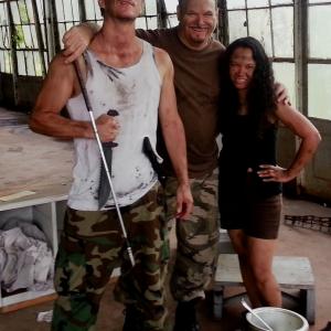 Roy on set with Marietta Brazelton and Benjamin Jacobs with Lean Times an indie horror film currently in production in Central Florida
