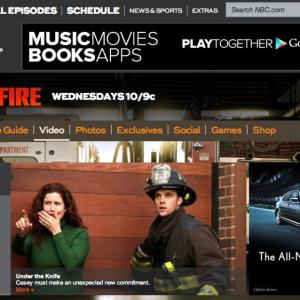 Chicago Fire's home page after Episode 12 aired.