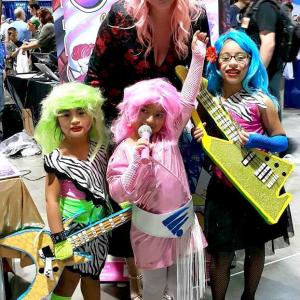 Long Beach comic con with the new Jem cartoon fans 2015